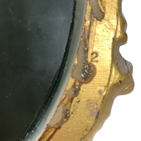 Vintage Ornate Oval Wall Mirror With Off-white Frame Mid Century Made In USA - Picture 9 of 9